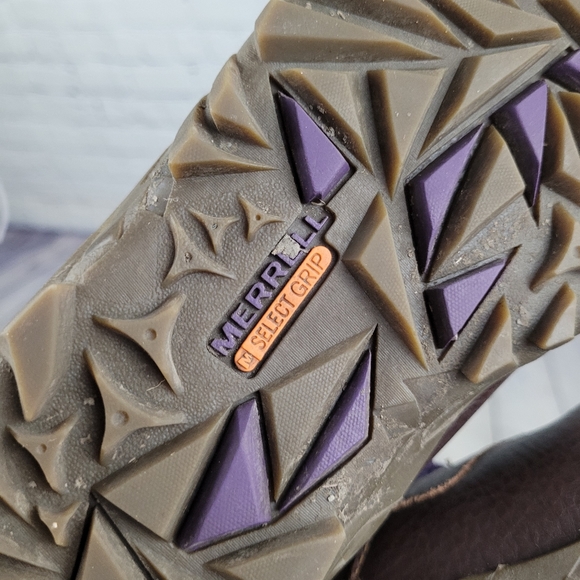 MERRELL | leather lace-up high top hiking outdoor boots - Picture 10 of 12